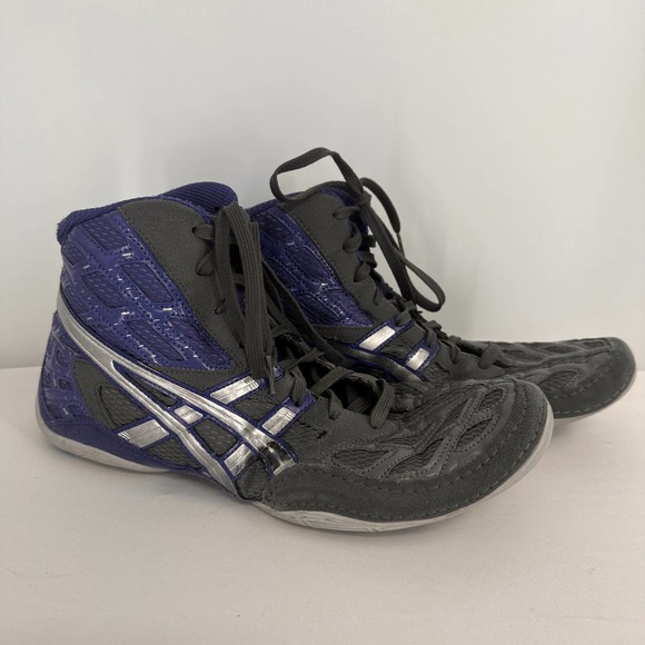 Asics Shoes Asics Mens Wrestling Shoes Blue Silver Grey Sneakers